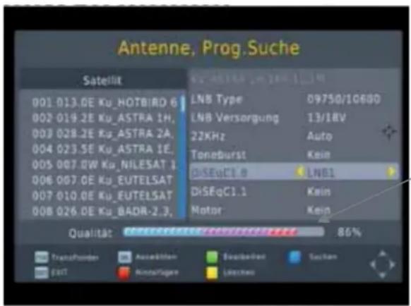 ZEHNDER HX 7133 PVR - Feinausrichtung der Antenne - 1