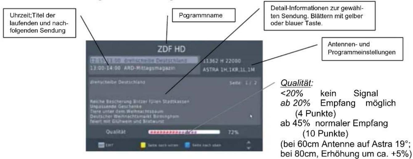 ZEHNDER HX 7133 PVR - Programminformation 2x INFO - 1