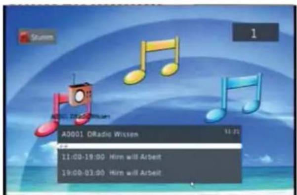 ZEHNDER HX 7133 PVR - Umschalten zwischen TV- und Radiobetrieb - 1