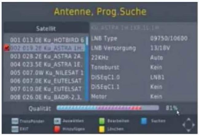 ZEHNDER HX 7133 PVR - Antenneneinstellung: - 2
