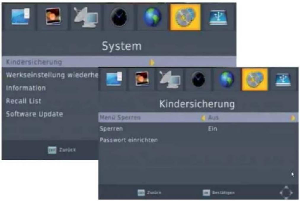 ZEHNDER HX 7133 PVR - Kindersicherung – Passwort einrichten - 1
