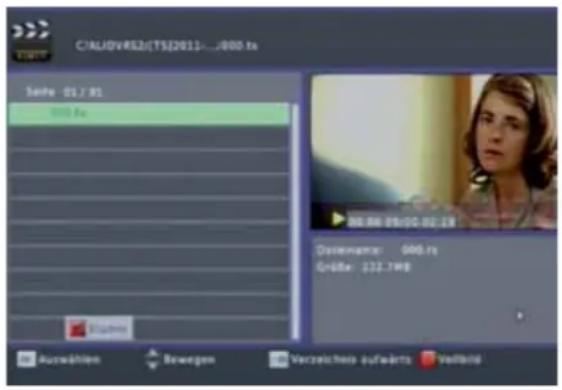 ZEHNDER HX 7133 PVR - Videodatei wiedergeben - 1
