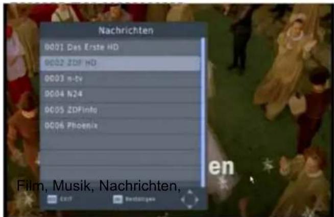 ZEHNDER HX 7133 PVR - Programmwahl über die Favoritenlisten - 1