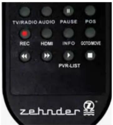 ZEHNDER HX 7133 PVR - Funktionen mit der Fernbedienung - 1