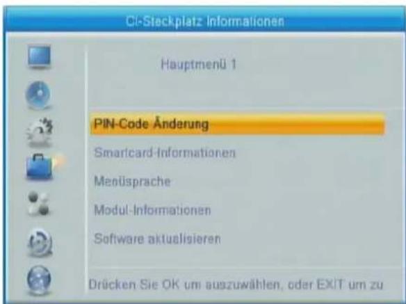ZEHNDER HX 7202 CI+ - „CI-Steckplatz Informationen“ (Common Interface, Kap. 3.6 Install.) - 3