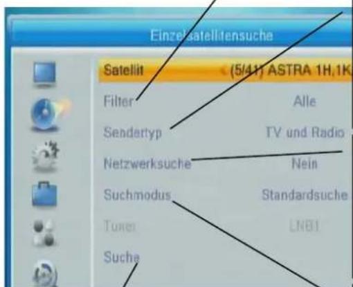 ZEHNDER HX 7202 CI+ - Alle Programme eines Satelliten suchen (Automatische Suche) - 2
