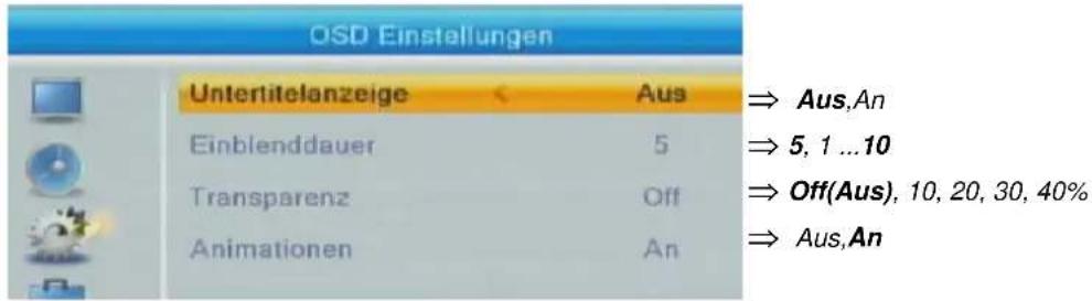 ZEHNDER HX 7202 CI+ - OSD Einstellung - 1