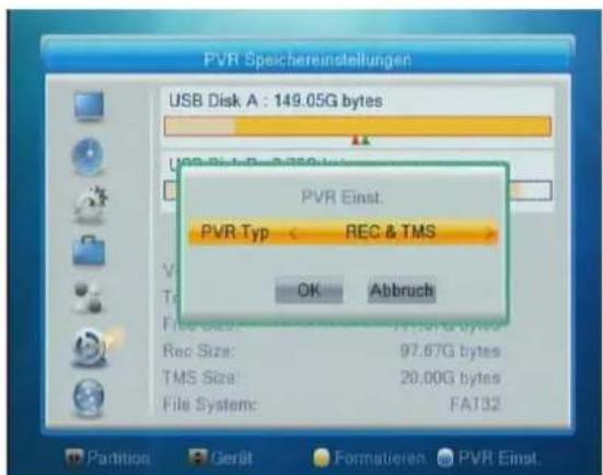 ZEHNDER HX 7202 CI+ - PVR Einst. - HDD wählen - 1