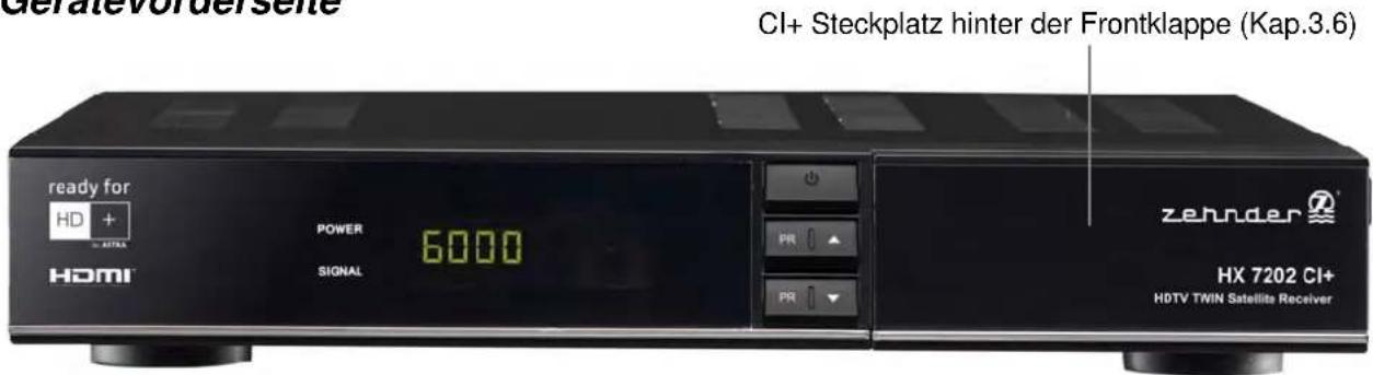 ZEHNDER HX 7202 CI+ - BEDIENUNGSELEMENTE UND ANSCHLÜSSE - 1