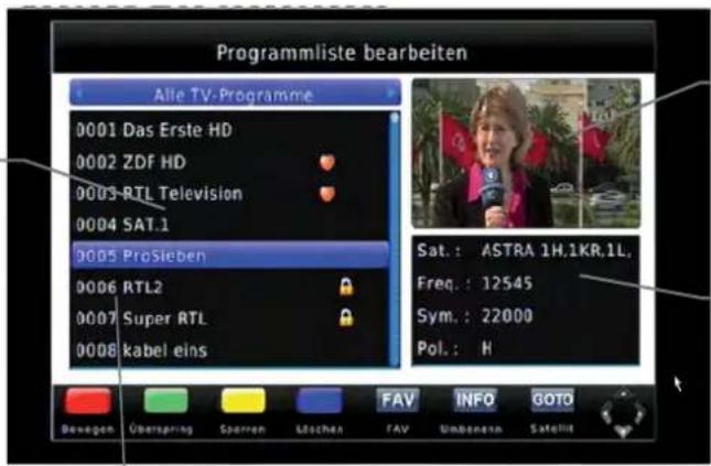 ZEHNDER HX 7120u - (Programmliste einsehen, sortieren, löschen, sperren, umbenennen) - 2