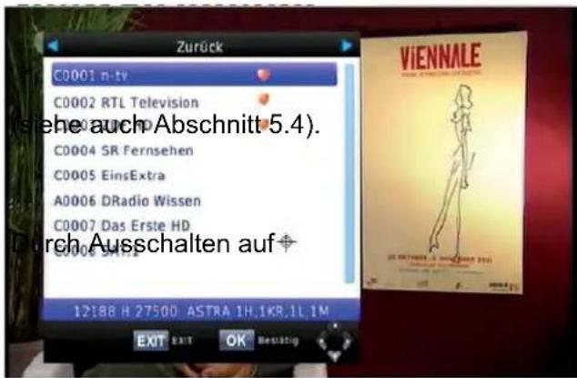 ZEHNDER HX 7120u - RECALL Umschalten zum letzten Programmplatz - 1