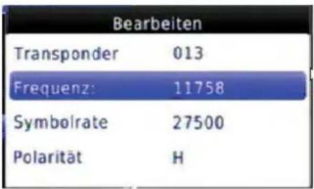 ZEHNDER HX 7120u - TP Suche -- Programme auf einem Transponder suchen - 3