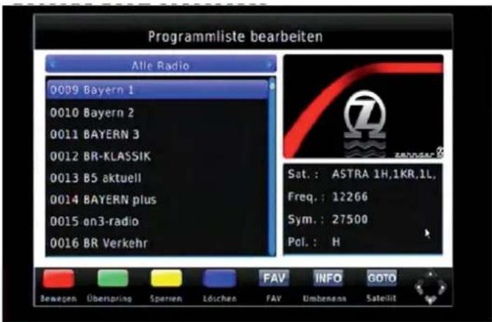 ZEHNDER HX 7120u - Bearbeiten der Radioprogrammliste - 1