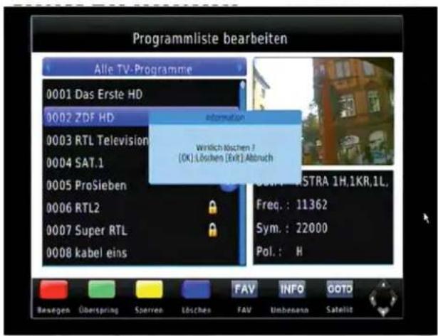 ZEHNDER HX 7120u - ⊗ Löschen Löschen eines Programms (- Taste) - 1