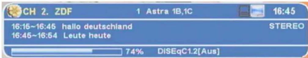 CH 2. ZDF 1 Astra 1B,1C 16:45 16:15~16:45 hallo deutschland STEREO 16:46~16:54 Leute heute 74% DISEqC1.2[Aus]