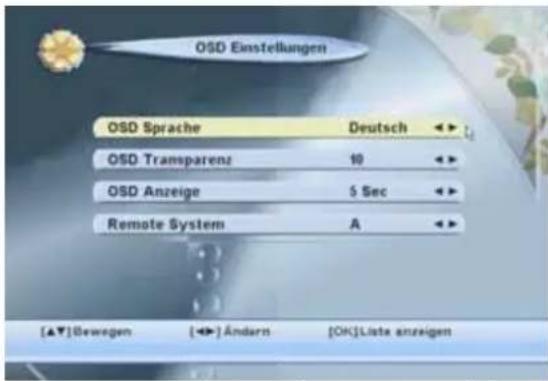 ZEHNDER DY 3350 CXI - OSD Einstellung - 1