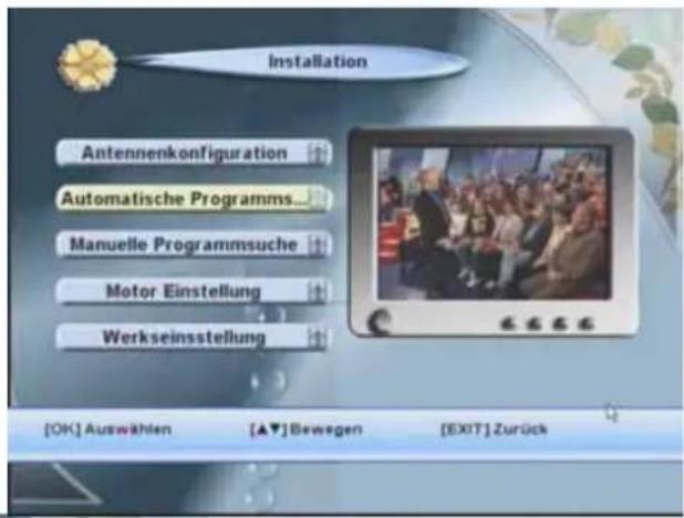 ZEHNDER DY 3350 CXI - Alle Programme eines Satelliten suchen (Automatische Suche) - 1