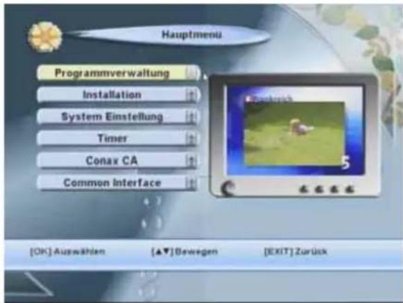 ZEHNDER DY 3350 CXI - Abstimmen des TV-Gerätes auf den Satellitenreceiver - 1