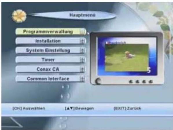 ZEHNDER DY 3350 CXI - Einschalten und Empfang am TV-Gerät - 1