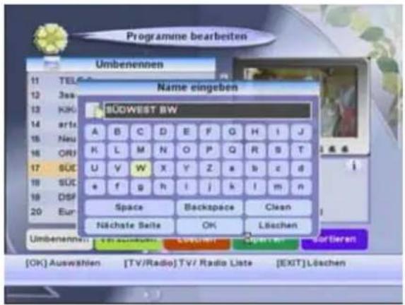 ZEHNDER DY 3350 CXI - Umbenennen Programmnamen ändern ( WEISS - Taste) - 1