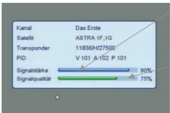 ZEHNDER DX 855e - Feinausrichtung der Antenne - 1