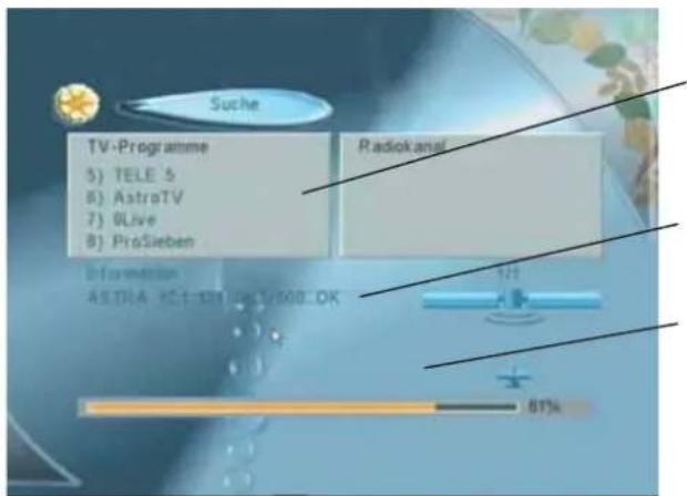 Suche TV-Programme 5) TELE 5 6) AstroTV 7) Live 8) ProSieben Radiokanal Information ASTRA 201-09/04/00 OK 12t 81%