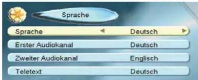 Sprache Sprache Deutsch Erster Audiokanal Deutsch Zweiter Audiokanal Englisch Teletext Deutsch