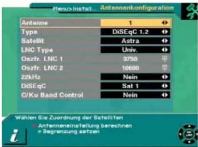 ZEHNDER DX 800 - Antennenkonfiguration – für Mehrsatellitenempfang - 2