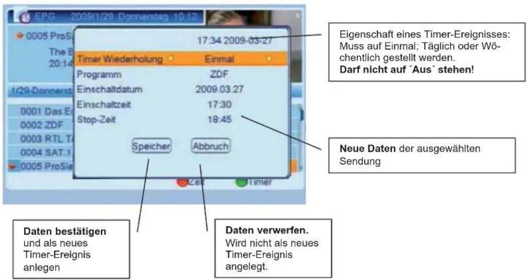 ZEHNDER DX 75e - Timer programmieren über EPG mit Taste BLAU - 1