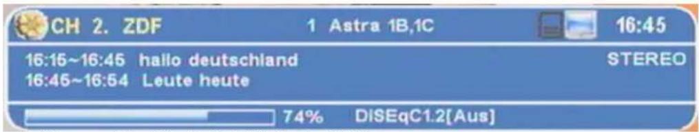 CH 2. ZDF 1 Astra 1B,1C 16:45 16:15~16:45 halo deutschland STEREO 16:45~16:54 Leute heute 74% DiSEqC1.2[Aus]