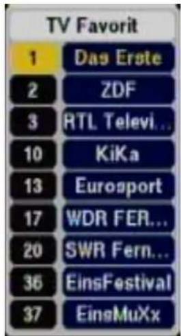 TV Favorit 1 Das Erste 2 ZDF 3 RTL Televi... 10 KiKa 13 Eurosport 17 WDR FER... 20 SWR Fern... 36 EinsFestival 37 EinsMuXx