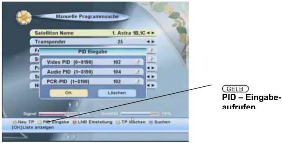 ZEHNDER DX 3010 CI - Sie wollen ein einzelnes Programm auf einem Transponder suchen (PID Daten müssen bekannt sein) - 1