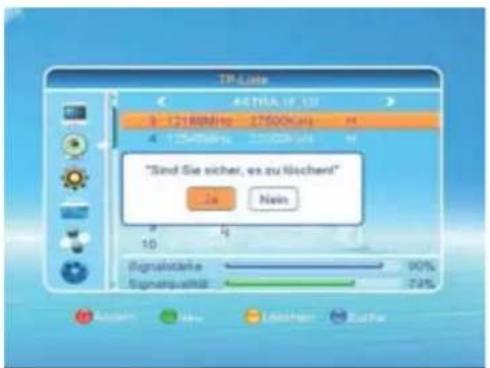 TP-Liste 4GTRIA.19.33 3: 12180MHz 27500Ku 4: 12540MHz 23000Ku "Bind Sie sicher, es zu Küchen!" Ja Nein 10 Signalstärke 90% Signatruktur 74%