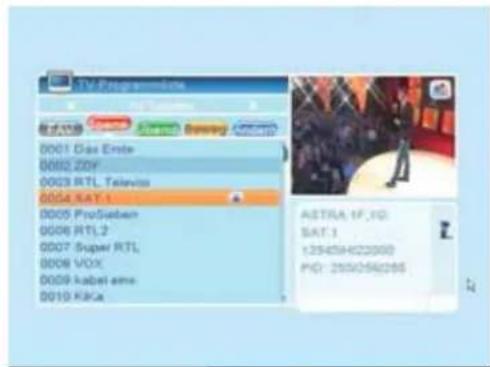 TV-Programmatics 0001 Das Ende 0002 ZDF 0003 RTL Televo 0004 SAT 1 0005 ProSieben 0006 RTL2 0007 Super RTL 0008 VOX 0009 kabel ems 0010 KIGa ASTRA 1F, IQ SAT 1 1:2542SH22000 PQ: 2550156205