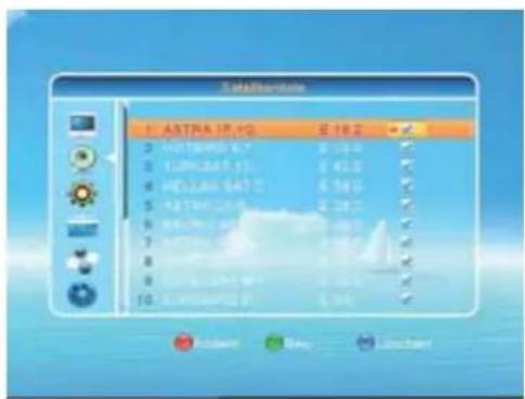 ZEHNDER DX 2800 HU - Satellitenliste - 1