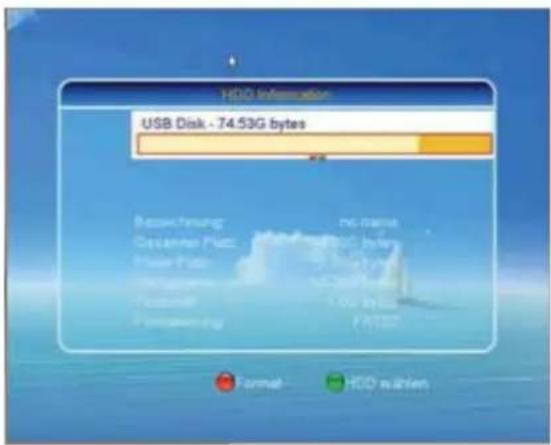 HDD Information USB Disk - 74.53G bytes Bezeichnung Covanna Plac Pierer Pio Molten Fremont Penskering no name 100% by far 100% by far 100% by far FORMATS Format HDD nellen