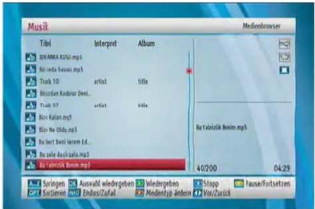 WISI OR 153 - Medienbrowser USB-Wiedergabe Wiedergabe von MP3-Dateien - 1