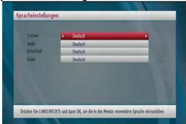 WISI OR 153 - Spracheinstellungen - 1