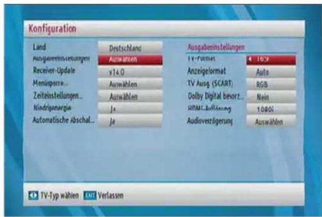WISI OR 153 - Ausgabeeinstellungen - 1