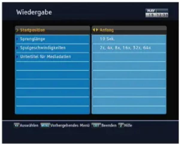 TOPFIELD CBP-2001 CI+ - Wiedergabe-Einstellungen - 1