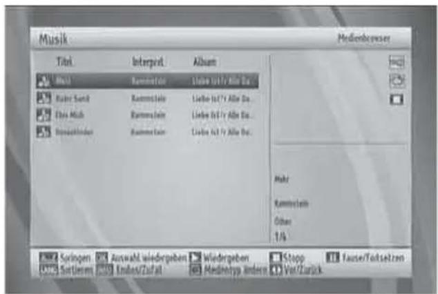 XORO HRS 8810 Hbb+ - Medienbrowser USB-Wiedergabe Wiedergabe von MP3-Dateien - 1