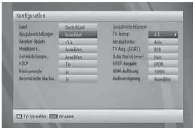 XORO HRS 8810 Hbb+ - Ausgabeeinstellungen - 1