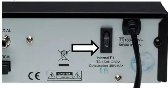 AXIAL MICAL CE CAUTION ON OF ELECTRIC WATER ON/OFF OFF ON Internal F1: T3.15AL 250V Consumption: 50W MAX 18 100~60V~ 50/60Hz~60V