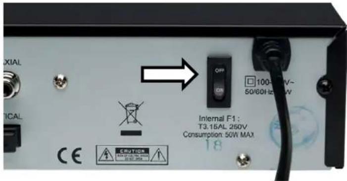 AXIAL MICAL CE CAUTION OFF ON Internal F1: T3.15AL 250V Consumption: 50W MAX 18 100-60V~ 50/60Hz 18V