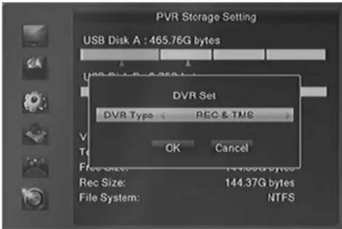 Dyon Raptor - PVR Speicher Einstellungen - 1