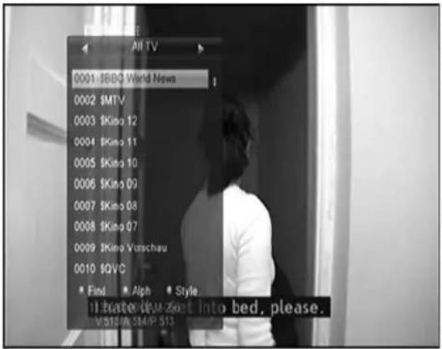 Dyon Raptor - Sender Liste - 1
