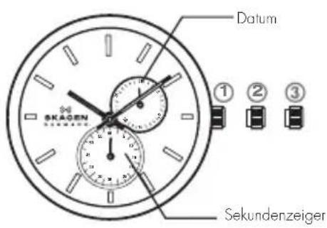 Skagen Ancher GMT - STANDARD-ANLEITUNGEN - 1