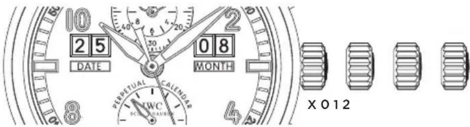 DATE 25 08 MONTH PERPETUAL CALENDAR X 012