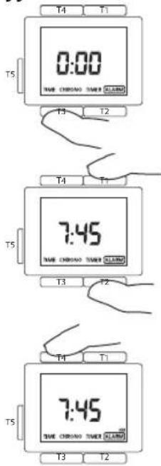Junghans Mega 1000 - Beschreibung der Funktionen und ihrer Bedienung 5.1 Stopp-Funktion mit Split (Chrono) - 4
