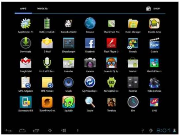 Touchlet X7GS - Apps anordnen und verwenden - 1